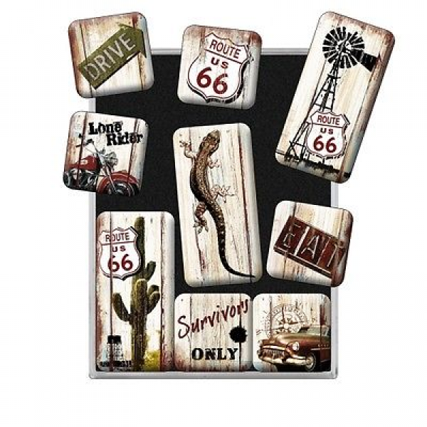 Magnet-Set 9-tlg. Route 66